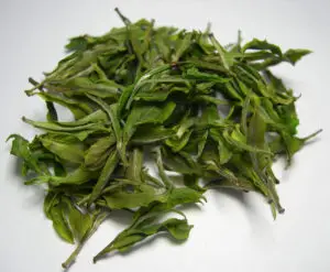 white tea leaves